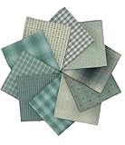 先染め生地10枚セット(1枚24cm x 26cm)【柴田明美セレクト】