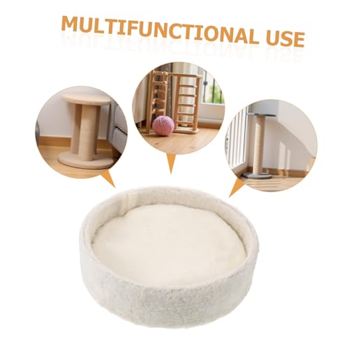 Coussin de remplacement rond POPETPOP pour arbre à chat en bois fatigué et usé - 4