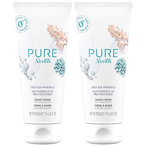 Gillette Venus PURE Shaving Cream - Deep Sea Minerals, 6 Oz (Pack of 2) Cover