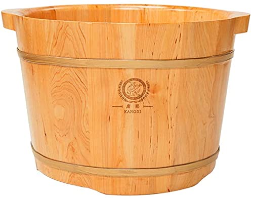 Spa de pies de cedro sólido con masaje y aislamiento