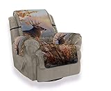 A.Monamour Sofa Slipcovers Sofa Covers Watercolor Deer Animal in Autumn Forest Yellow Leaves Print S