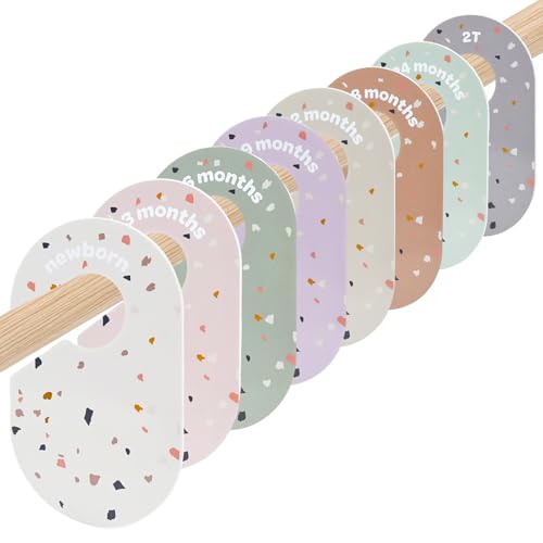 Image of 8Pack Baby Closet Divider for Clothes Organizer, Double-Sided Baby Clothes Organizer Nursery Decor Closet Dividers for Babies Designs from Newborn to 24 Month