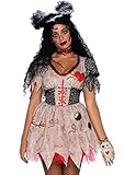 Leg Avenue womens Deadly Voodoo Doll Halloween Adult Sized Costumes, Multicolor, Small Medium US