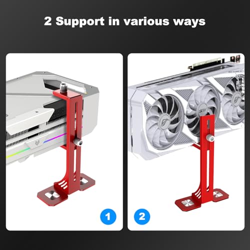Soporte para GPU con imán ajustable antideslizante color rojo miniatura 5