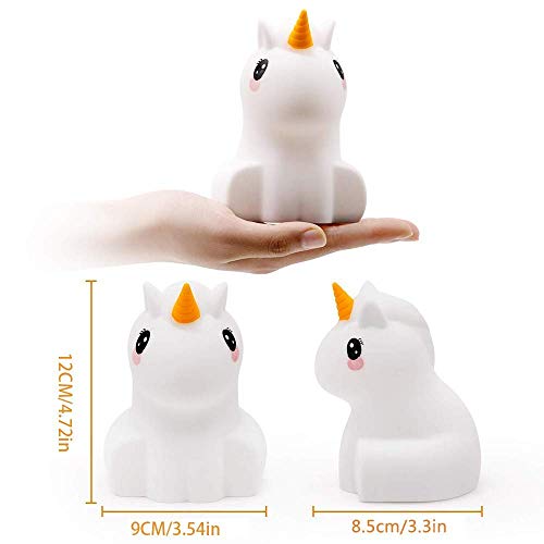 Image of Night Light for Kids Silicone Unicorn Night Light 9 Colors Baby Light Bedside Lamp Rechargeable Remote LED Children Night Light for Toddlers /Boys /Girls /Adults /Bedroom /Bathroom /Outdoor