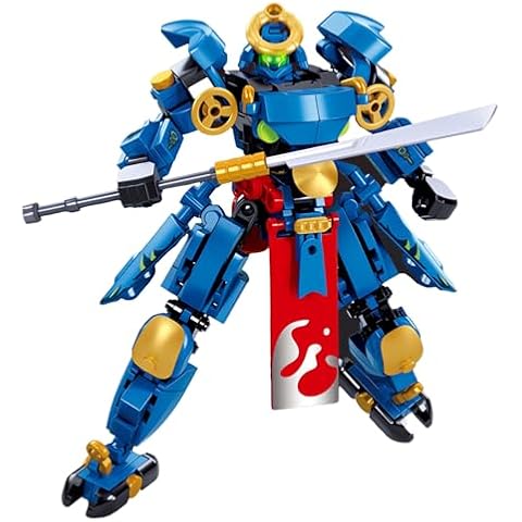 HIGH GODO Samurai Mech Warrior Model Building Sets, Robot with Long Spears and Openable Cockpits Building Blocks Toy Set, 230 Pieces Creative Collectible Gift for Adults Man Teens Boys 6+ Cover