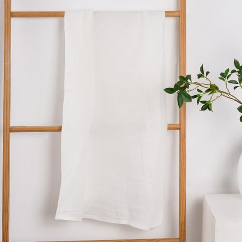 Linen Bath Towel - Quick Dry White