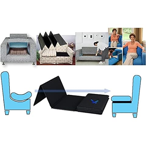 TheWhiteWater - Sofa Seat Support Boards - Sagging Rejuvenator Three Seaters (Black - 150 x 50 cm) Armchair Couch Saver | Wood Bars Slates - Seat Under Cushion (Black, Three Seater) Cover