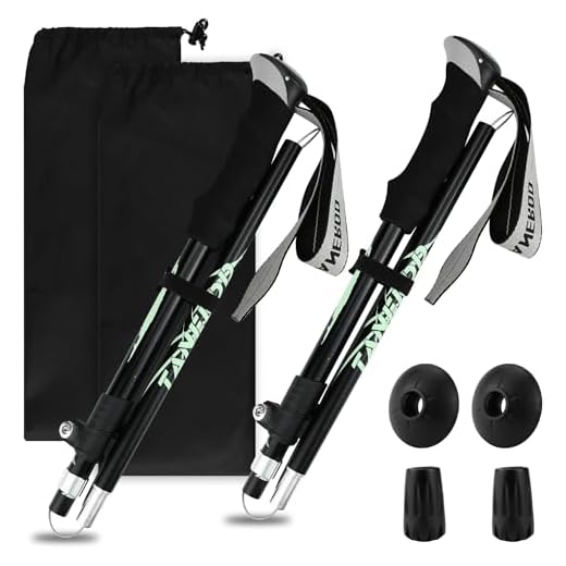 MSIHEY 2 Pcs Bastones de Senderismo, Bastones Trekking Plegable 110-130cm, Bastones Ultraligeros de Aleación de Aluminio para Senderismo Alpinismo Trail Viaje (Negro)