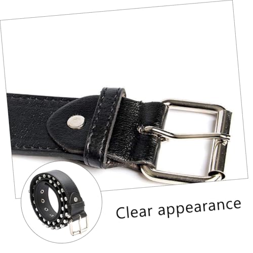 Hanks Men's Belt Belt Punk Style Studded Waist Man Artificial Buckle Comfortable2