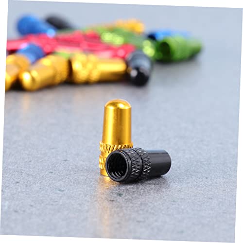 Outanaya 30pcs Tapas de Válvula para Bicicleta de Aleación de Aluminio Anodizado Durable Tapas Protectores de Polvo para Válvula Estilo Francés Negro Rojo Azul Liviano Fácil de Instalar Prevención de Fugas de Aire miniatura 3