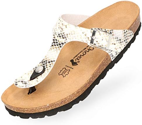 BOnova Ibiza Vegan Teenslippers voor dames in 4 kleuren. Veganistische teenslippers voor vrouwen met kurk-voetbed - Gemaakt in de EU!, zwart, 42 EU