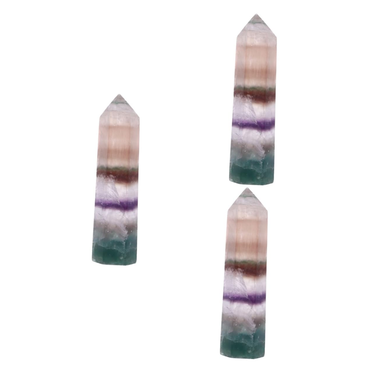Pillier fluorite colorée Mobestech lot de 3 cristaux à offrir pour table - 8