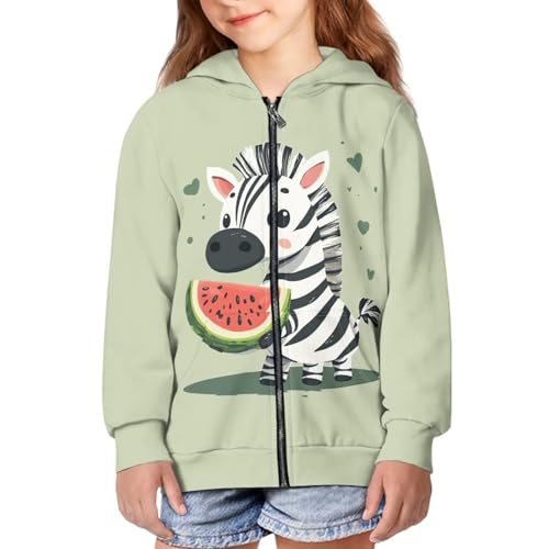 Image of Unisex Zipper Sweatshirt Boys Girls Hooded with 2 Pocket Pullover Hoodies for 6-16Y Kids