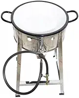 Fritadeira Industrial Fogão Pasteleiro Com Tacho 16 7l Aço Inoxidável