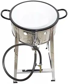 Fritadeira Industrial Fogão Pasteleiro Com Tacho 16 7l Aço Inoxidável