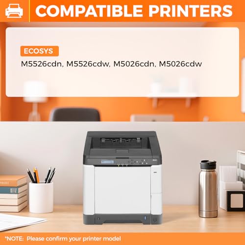 Image of TK-5242 TK5242 Toner Cartridge Set 4-Pack High Yield Replacement for Kyocera 1T02R70US0 1T02R7CUS0 1T02R7BUS0 1T02R7AUS0 Compatible for Kyocera ECOSYS M5526cdn M5526cdw M5026cdn M5026cdw Printer Black