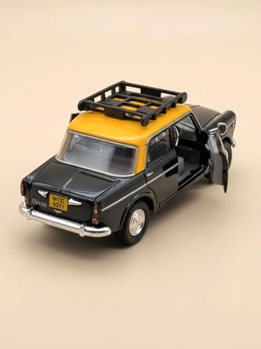 Image of Plastic Toys Bombay Ambassador Taxi, Pull Back Action, Door openable Car for Kids | for Kids Toys | Toy Vehicles, Colour as Per Availability, Mini Cars, Toy Vehicles