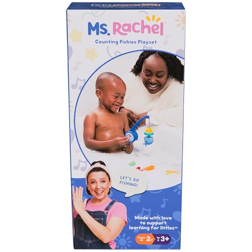 Ms. Rachel Counting Fishes Playset with 5 Floatable Toy Fish & Fishing Rod - image 2