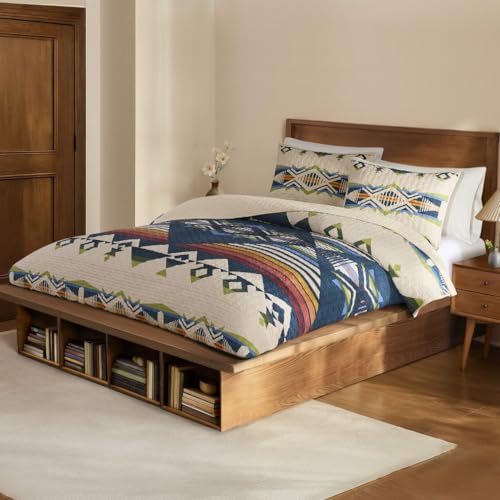 Pendleton Creekside King Quilt Set 100% Cotton Bedding Set 3-Piece Beige