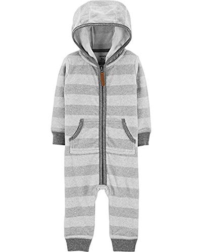 Jumper à capuche Carter's vêtement polaire bébé garçon 9 mois rayé chaud