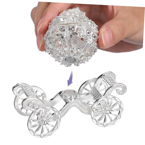 Boîte à bijoux métal argenté en forme de citrouille le cadeau idéal