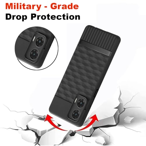 Image of Shockproof Case for Motorola Moto G35 5G | Full Camera Protection | TPU Flexible Back Cover for Motorola Moto G35 5G (Matte Black)