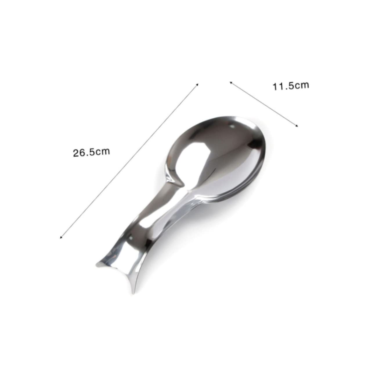 MUCKLILY 1pc Stainless Steel Ladle Stand Holder for Kitchen Supplies Rustproof Easy to Clean Rack for Soup Ladle and Spatula Storage Silver Kitchen Accessory