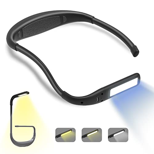 Image of Fstcrt LED Neck Reading Light in Bed, Rechargeable Book Light & Desk lamp, Led Lights for Bedroom, Work Lights with Magnetic Base, Perfect for Reading,Knitting,Camping,Repairing,Crochet,Outdoor Sport