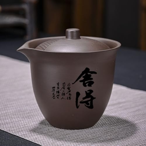 Tetera de arcilla púrpura Yixing para juego de té hecho a mano 500CC 3