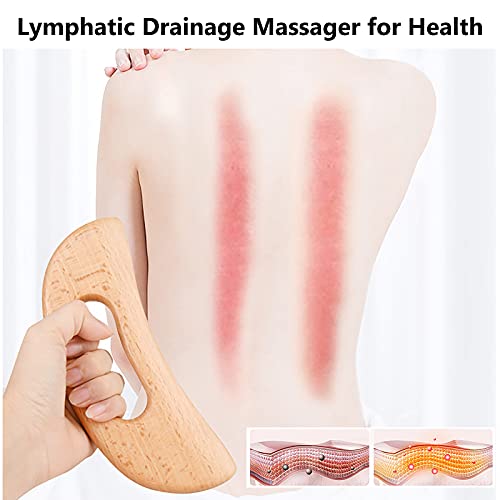 Lymphatic Drainage Massager, Wooden Gua Sha Tool For Body, Manual Massage Scraper For Anti Cellulite And Relieve Muscle Fatigue, Body Gua Sha Paddle (Style A) #TOP3