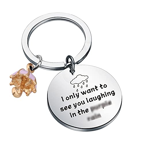 TGBJE Song Fans Gift Song Lyrics Inspired Gift Music Lovers Gift for Music Fans Gift(rain Keychain)