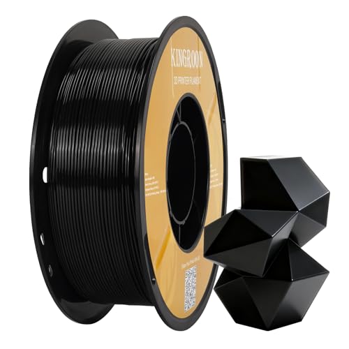 POJECITY 3D Printer Filament 1.75mm, PETG, 1kg, Black, High Speed, Rapid Filament for 300-350 mm/s Hyper Printing, Dimen
