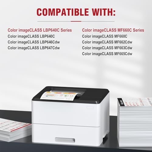 Image of 075 Toner Cartridge Compatible Replacement for Canon 075 075H Toner Cartridge Set Works for Canon Color imageclass MF665cdw MF662Cdw MF663Cdw LBP646Cdw LBP647Cdw LBP640 MF660 Series Printer, 2 Black
