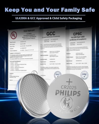 PHILIPS CR2025 3V Lithium Coin Battery (20-Pack) - CR2025 Batteries, Ultra-Thin Design for Key Fobs, Bluetooth Devices, Electronics - image 9