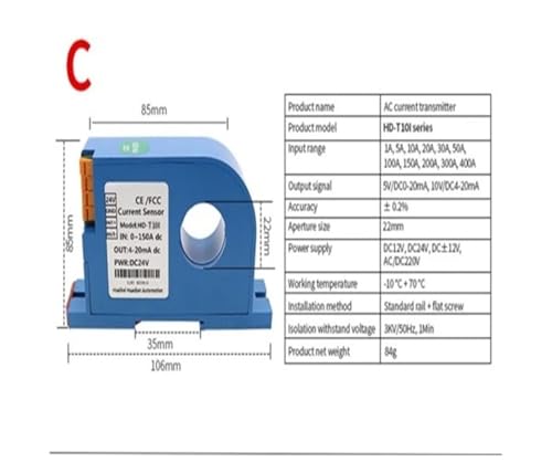 Transmisor de corriente para prevenir averías con sensor perforado de 22 mm 5