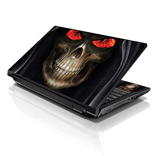 Image of LSS 17 17.3 Inches Laptop Notebook Skin Sticker with 2 Wrist Pads - Reusable Cover Protector Vinyl Sticker Cover Decal Fits 17 inch - 19 inch HP Asus Acer Samsung - Hooded Skull Lord Pattern