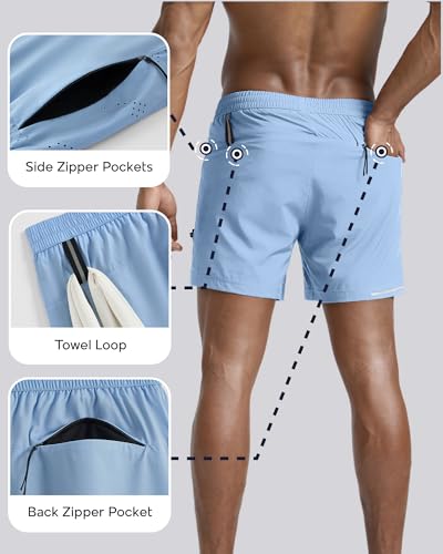 Image of maamgic Men's Athletic Running Shorts with Liner Ultra Lightweight Workout Shorts 5 inch / 7 inch