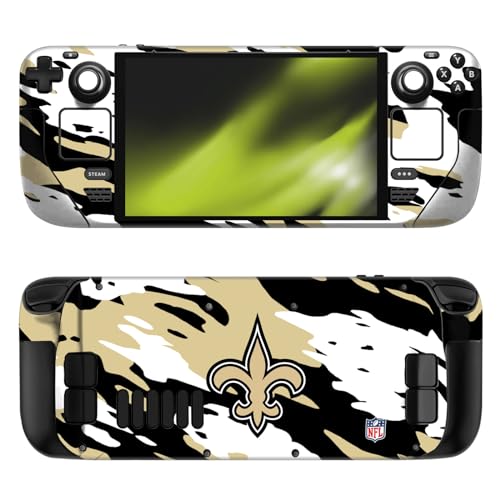 Skin NFL New Orleans Saints pour jouer sur Steam Deck OLED au salon