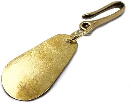 黒　１０本　真鍮　靴べら　くつべら　本革　キーリング 本革製 靴べら＆キーホルダー「Calm クラシックシューホーン