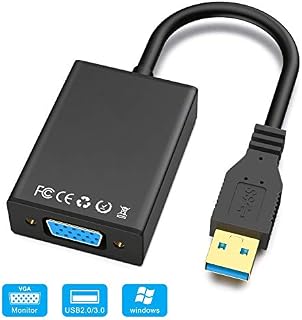 USB to VGA Adapter,ABLEWE USB 3.0/2.0 to VGA Multi-Display Converter Support Resolution 1080p