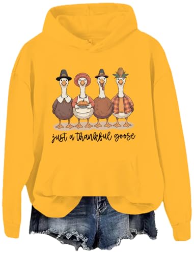 Just A Thankful Goose Sweatshirt Funny Goose Turkey Thanksgiving Shirt Hoodie