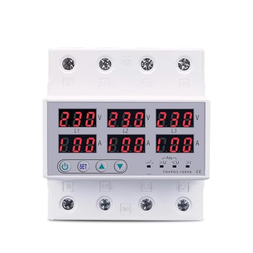 Voltmètre triphasé 100A pour éviter la sous-tension 3X220V