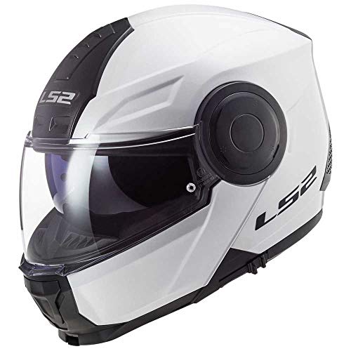 LS2, Casco modular de moto, Scope blanco, XXL