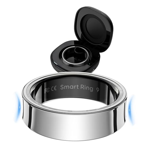 findtime Smart Ring Smartringe Herren Damen Smart Ring Android Fitness Ring Schlaftracker Herzfrequenz SpO2 Messer HRV-Monitor Periode-Erinnerung Kalorie Distanz-Tracking Schrittzähler, Silber13