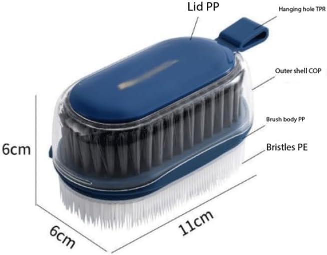Cleaning Brush Multi-Purpose Round Mellow Handle Laundry Clean Shoes Household