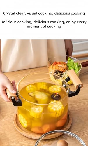 Duży garnek do gotowania 5,5 l z pokrywką, lekki, odporny na ciepło, łatwy do czyszczenia, idealny do makaronu, zup, sosów i mleka - niezbędne stylowe naczynia kuchenne