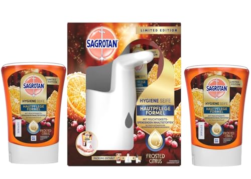 Sagrotan No-Touch Starter-Set inkl. 3x250ml Nachfüller Frosted Citrus Winter Limited Edition
