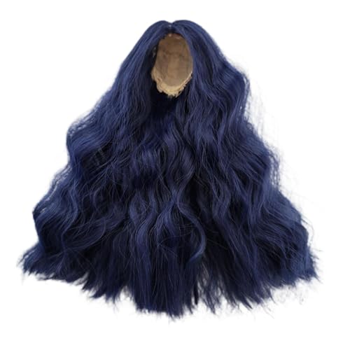 ke er bjd Wig Head Circumference 4.5-5inch (11.5-12cm) Middle Instant roll high Temperature Fiber Hair Dark Blue