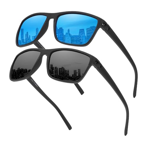 Lunettes de soleil polarisées homme carrées légères protection UV A755